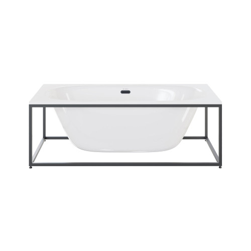 Swiss Madison Pierre 60" Soaking Freestanding Bathtub - Glossy White, Black Frame Included - SM-FB2701MB