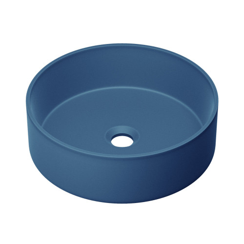 Swiss Madison Lisse 14.5" Concrete Round Vessel Sink - Matte Royal Blue - SM-VSC110RU
