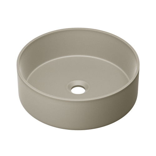 Swiss Madison  Lisse 14.5" Concrete Round Vessel Sink - Matte Taupe - SM-VSC110MU