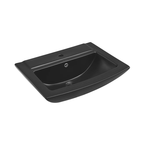 Swiss Madison  Sublime Square Two-Piece Pedestal Sink - Matte Black - Sink - SM-PS306MB-S