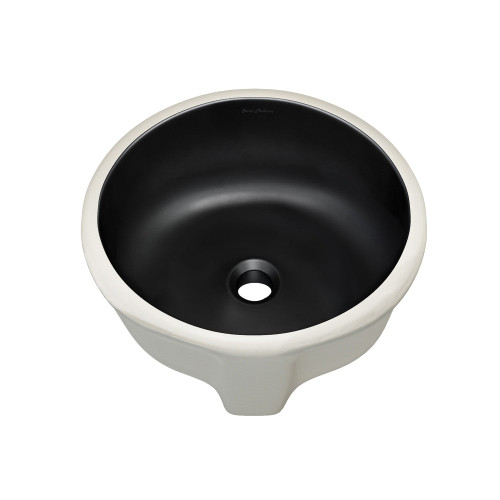 Swiss Madison  Monaco 16" Ceramic Undermount Bathroom Sink - Matte Black - SM-UM1002MB