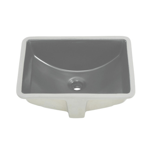 Swiss Madison  Plaisir 18.5" Rectangular Ceramic Undermount Bathroom Sink - Matte Gray - SM-UM624MG