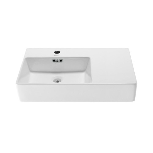 Swiss Madison  St. Tropez 30" Rectangle Wall-Mounted Sink with Left Side Faucet Mount - SM-WS400