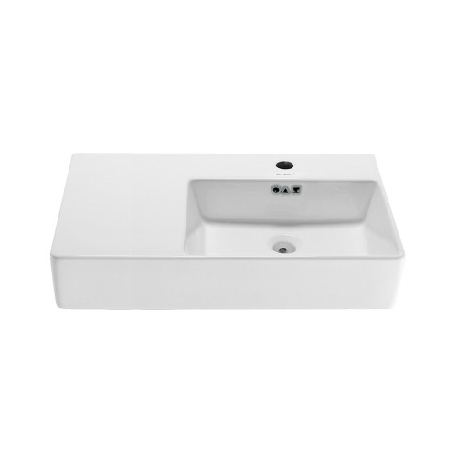 Swiss Madison  St. Tropez 30" Rectangle Wall-Mounted Sink with Right Side Faucet Mount - SM-WS401