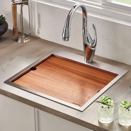 Ruvati Solid Wood Replacement Cutting Board Sink Cover for RVH8218 Workstation Sink - RVA1228