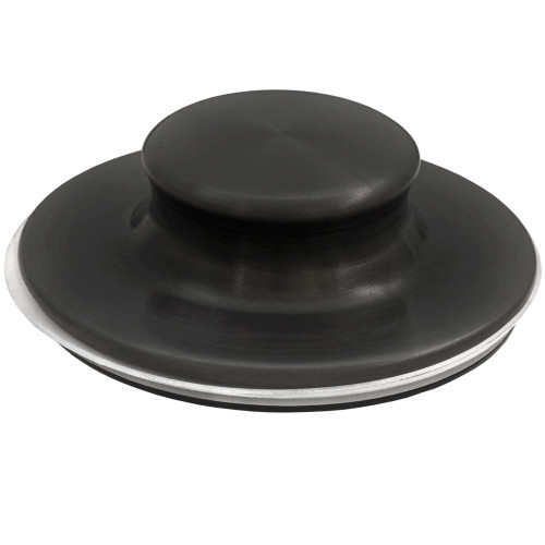 Ruvati Plug Stopper Lid for Extended Deep Garbage Disposal Flange Gunmetal Black Stainless Steel - RVA1006BL