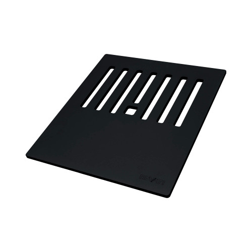 Ruvati 15 x 13 inch Textured Black Finish Cutting Board With Dish Plate Caddy for Workstation Sinks - RVA1226BK