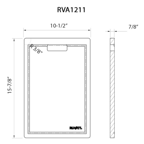 Ruvati 10-1/2 x 16 inch Solid Wood Replacement Cutting Board for Workstation Sinks - RVA1211