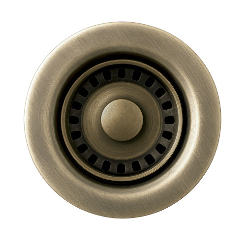 Whitehaus WC2BASK 2" Basket Strainer - Antique Brass