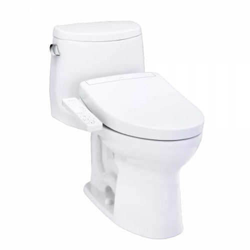 TOTO® WASHLET+® UltraMax® II 1G® One-Piece Elongated 1.0 GPF Toilet and WASHLET+® S2 Bidet Seat, Cotton White - MW6043346CUFG#01
