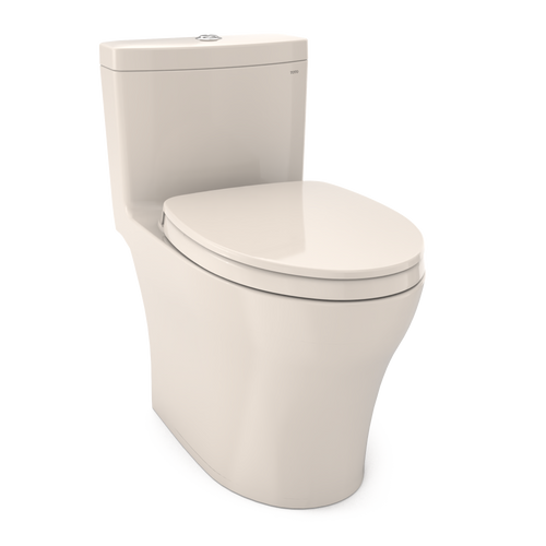 TOTO® Aquia® IV One-Piece Elongated Dual Flush 1.28 and 0.9 GPF Universal Height, WASHLET®+ Ready Toilet with CEFIONTECT®, Sedona Beige- MS646124CEMFGN#12