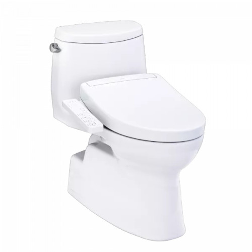 TOTO® WASHLET+® Carlyle® II 1G® One-Piece Elongated 1.0 GPF Toilet and WASHLET+® S2 Bidet Seat, Cotton White - MW6143346CUFG#01