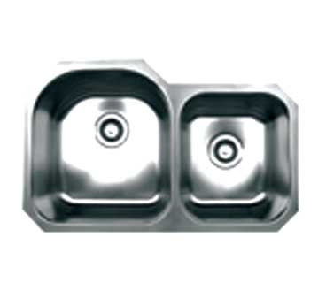 Whitehaus WHNDBU3220 31 7/8" Noah Double Bowl Undermount Kitchen Sink - Brushed Stainless Steel
