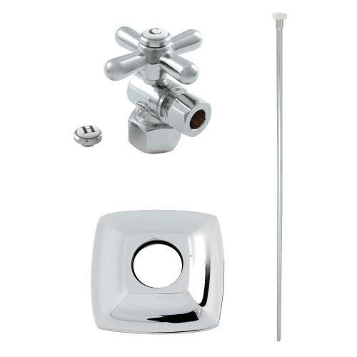 Kingston Brass Gehry Plumbing Toilet Trim Kit with Flange, Polished Chrome -  KTK110P1