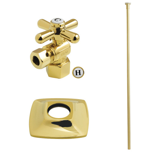 Kingston Brass Gehry Plumbing Toilet Trim Kit with Flange, Polished Brass -  KTK110P2
