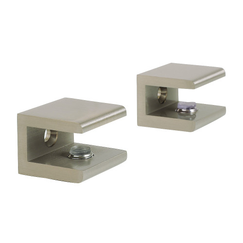 Kingston Brass Levitas Glass Shelf Clamp, Brushed Nickel - BAB1018