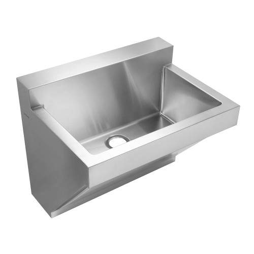 Whitehaus WHNC3022W 30" Noah's Collection Commercial Wall Hung Laundry / Scrub Sink - Brushed Stainless Steel