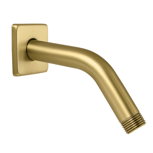 Kingston Brass Claremont 7" Shower Arm with Square Flange, Brushed Brass - K412K7