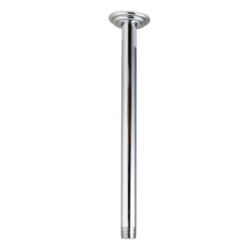 Kingston Brass 12" Rain Drop Ceiling Mount Shower Arm with Round Flange, Polished Chrome - K211C1