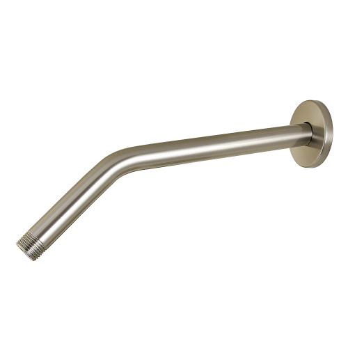 Kingston Brass Shower Scape 12" Shower Arm with Round Flange, Brushed Nickel - K163R8