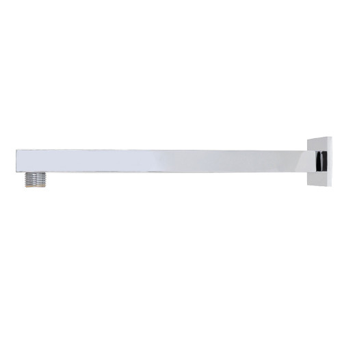Kingston Brass Claremont 12" Shower Arm with Square Flange, Polished Chrome - K4121