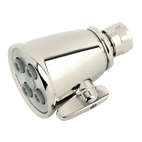 Kingston Brass Victorian 2-5/16" Round Adjustable Jet Spray Brass Shower Head, Polished Nickel - K137A6