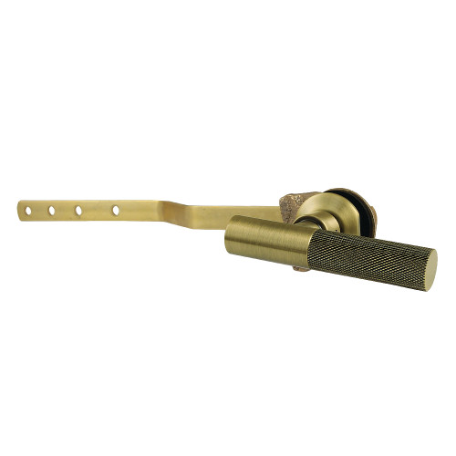 Kingston Brass Convergent Front Mount Toilet Tank Lever with Knurled Handle, Antique Brass - KTKNL3