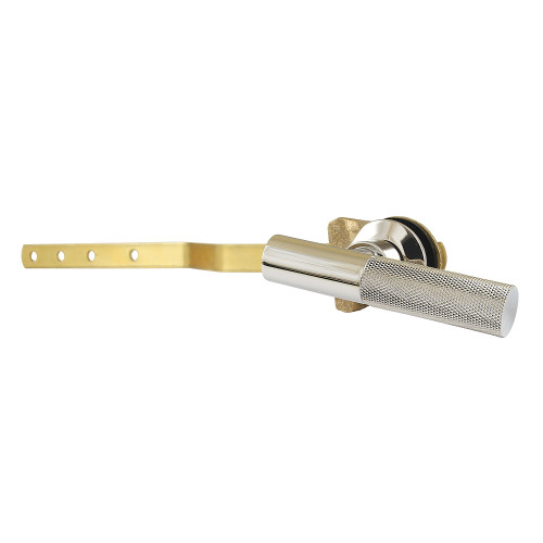 Kingston Brass Convergent Front Mount Toilet Tank Lever with Knurled Handle, Polished Nickel - KTKNL6