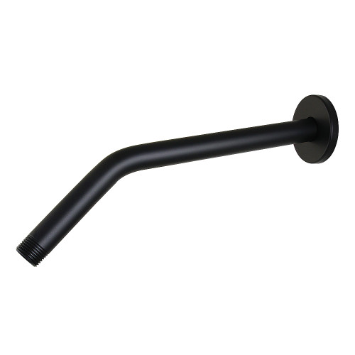 Kingston Brass Shower Scape 12" Shower Arm with Round Flange, Matte Black - K163R0