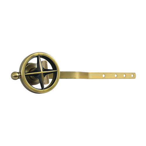 Kingston Brass Levante Front Mount Toilet Tank Lever with Knurled Handle, Antique Brass - KTRNK3