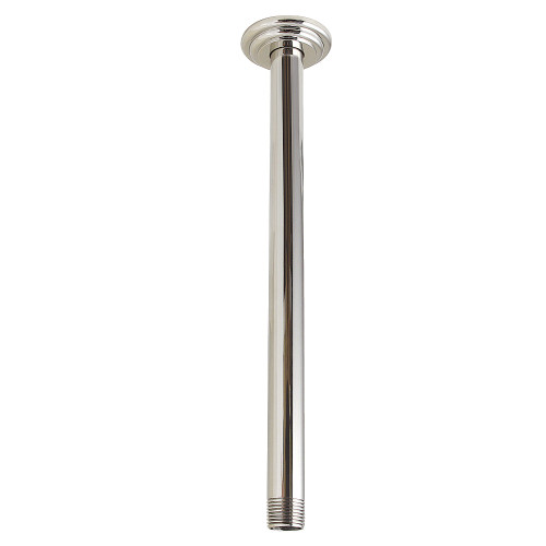 Kingston Brass 12" Rain Drop Ceiling Mount Shower Arm with Round Flange, Polished Nickel - K211C6