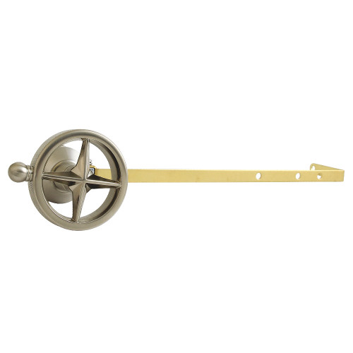 Kingston Brass Levante Universal Front or Side Mount Toilet Tank Lever with Knurled Handle, Brushed Nickel - KTRNKD8