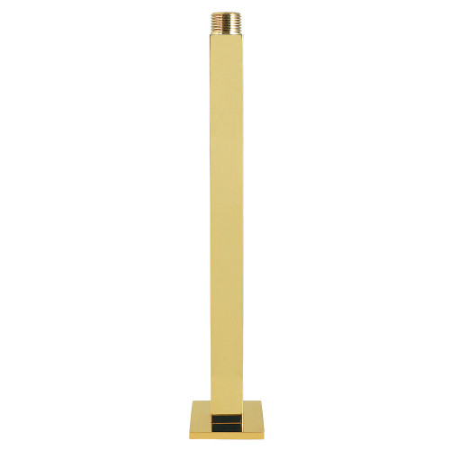 Kingston Brass Claremont 10" Rain Drop Ceiling Mount Shower Arm with Square Flange, Polished Brass - K212C2