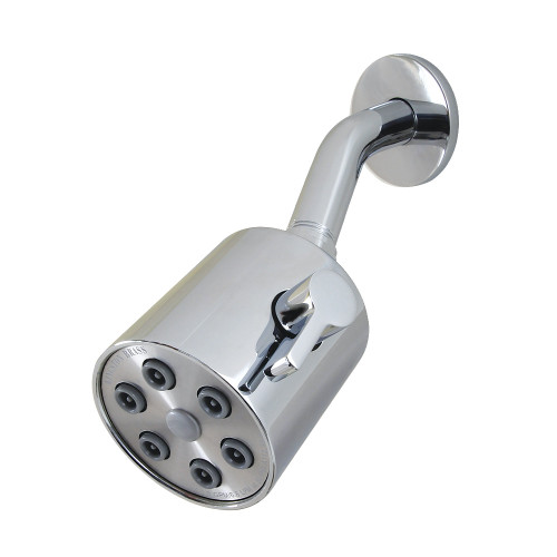 Kingston Brass Shower Scape 3" Round Raindrop Brass Shower Head with 5-3/8" Shower Arm, Polished Chrome - K238A1CK