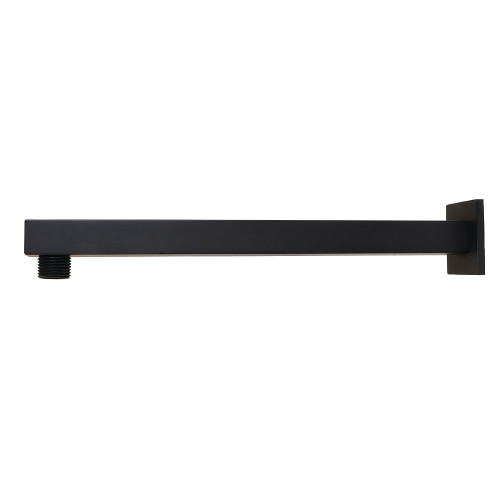 Kingston Brass Claremont 12" Shower Arm with Square Flange, Matte Black - K4120