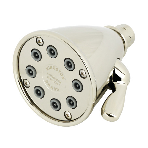 Kingston Brass Victorian 3-5/8" Round Adjustable Jet Spray Brass Shower Head, Polished Nickel - K139A6