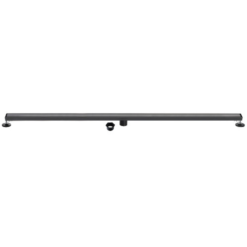 Kingston Brass Watercourse 72" Stainless Steel Linear Shower Drain with Reversible Tile Insert and Flat Grate, Matte Black - BSF7220