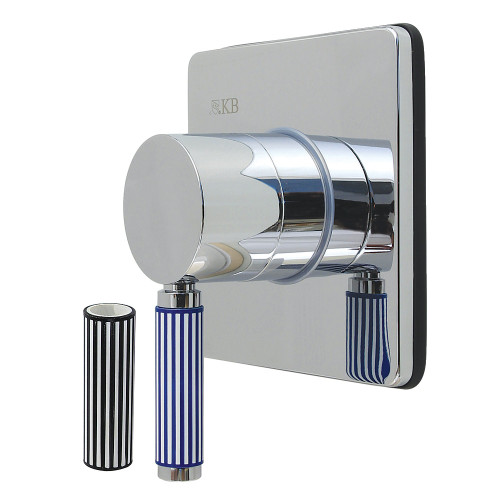 Kingston Brass Verona Single-Handle Six-Way Diverter Valve with Square Trim Kit, Polished Chrome - KS4041KPS