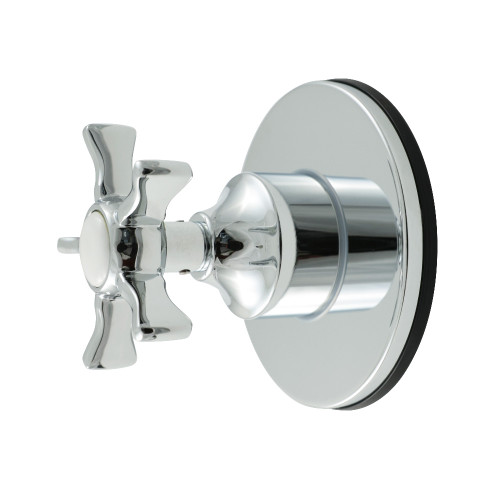 Kingston Brass Hamilton Single-Handle Six-Way Diverter Valve with Round Trim Kit, Polished Chrome - KS4031NX