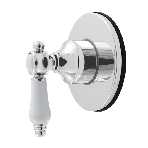 Kingston Brass Bel-Air Single-Handle Six-Way Diverter Valve with Round Trim Kit, Polished Chrome - KS4031BPL