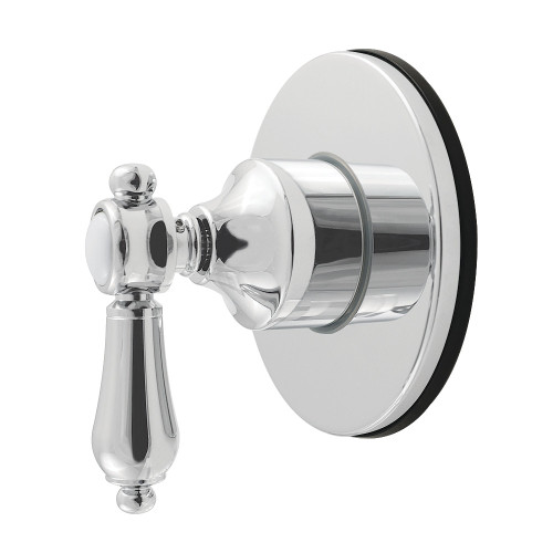 Kingston Brass Heirloom Single-Handle Six-Way Diverter Valve with Round Trim Kit, Polished Chrome - KS4031BAL
