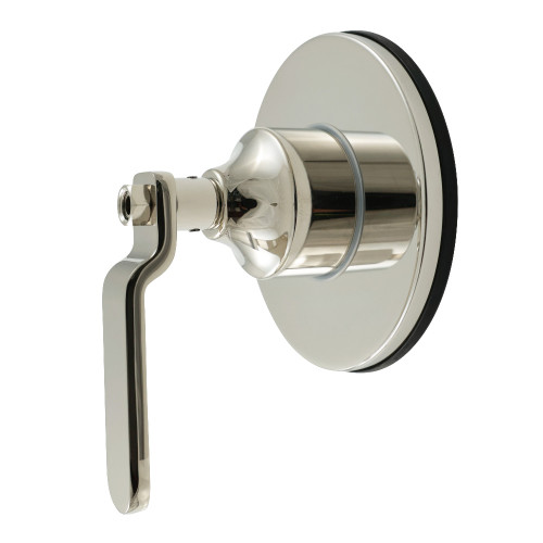 Kingston Brass Whitaker Single-Handle Three-Way Diverter Valve with Round Trim Kit, Polished Nickel - KS3036KL