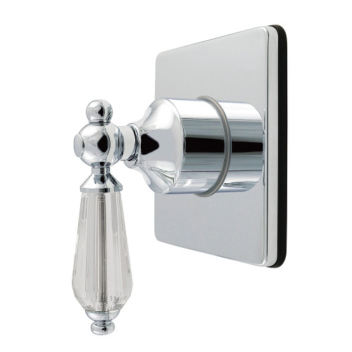Kingston Brass Willshire Single-Handle Six-Way Diverter Valve with Square Trim Kit, Polished Chrome - KS4041WLL