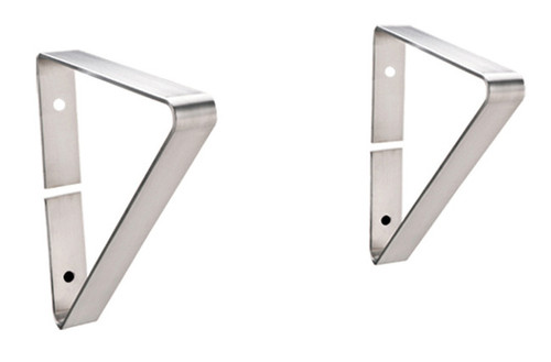 Whitehaus BRACKET4413 Wall Mount Brackets For Extra Support for Use With WhNCMB4413 - Brushed Stainless Steel - 12 x 1.63 x 12 inches