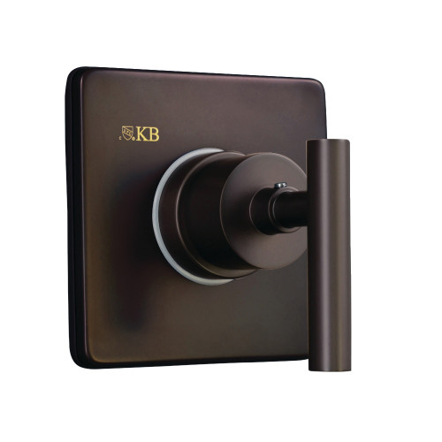 Kingston Brass Manhattan Single-Handle Three-Way Diverter Valve with Square Trim Kit, Oil Rubbed Bronze - KS3045CML
