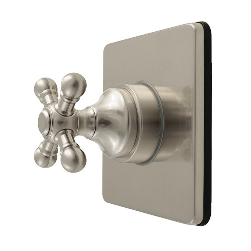 Kingston Brass Metropolitan Single-Handle Six-Way Diverter Valve with Square Trim Kit, Brushed Nickel - KS4048BX