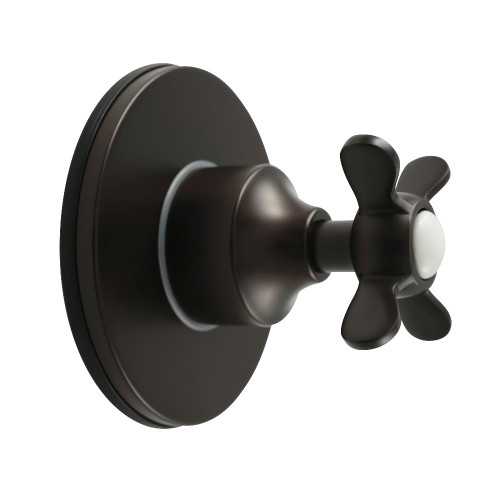 Kingston Brass Essex Single-Handle Six-Way Diverter Valve with Round Trim Kit, Oil Rubbed Bronze - KS4035BEX