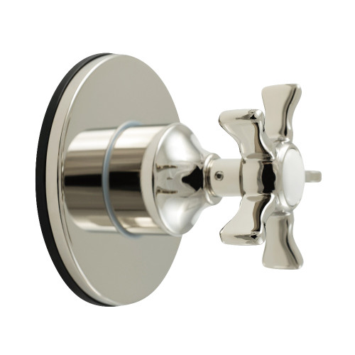 Kingston Brass Hamilton Single-Handle Three-Way Diverter Valve with Round Trim Kit, Polished Nickel - KS3036NX