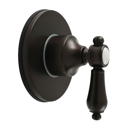 Kingston Brass Heirloom Single-Handle Six-Way Diverter Valve with Round Trim Kit, Oil Rubbed Bronze - KS4035BAL