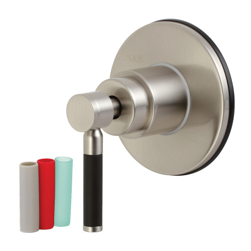 Kingston Brass Kaiser Single-Handle Six-Way Diverter Valve with Round Trim Kit, Brushed Nickel - KS4038DKL
